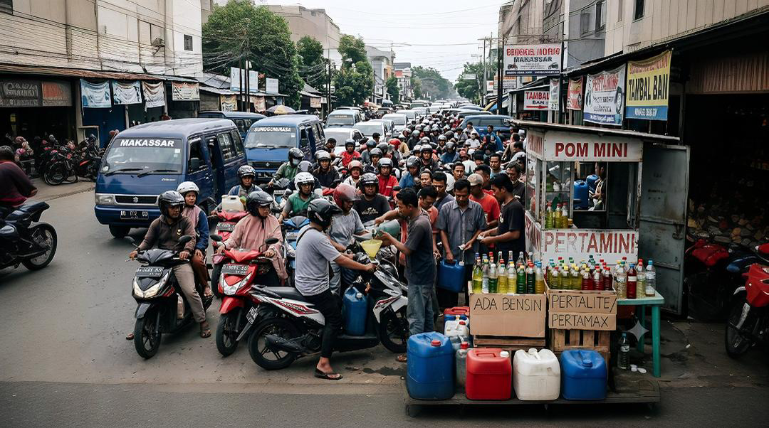 Masyarakat Makassar Desak Razia Pedagang Bensin Botolan Dadakan yang Diduga Perparah Panic Buying, Serta Tuntut Pertamini Hanya Beroperasi dengan Izin Resmi Pemerintah